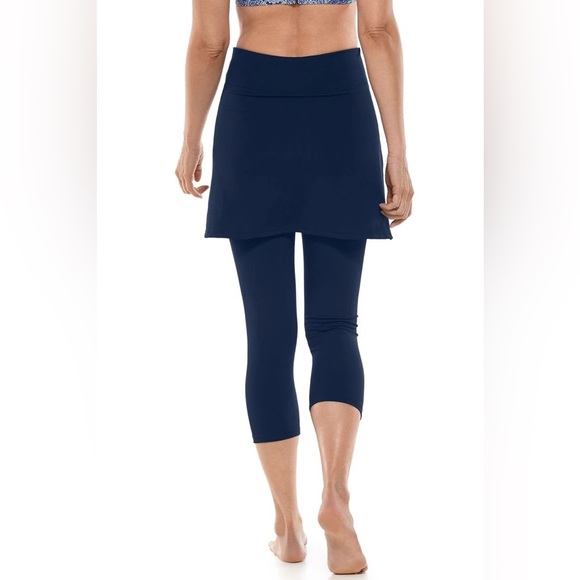 NWT Navy Coolibar Kahula UPF 50+ Skirted Swim Capri Size 3X - Picture 1 of 13